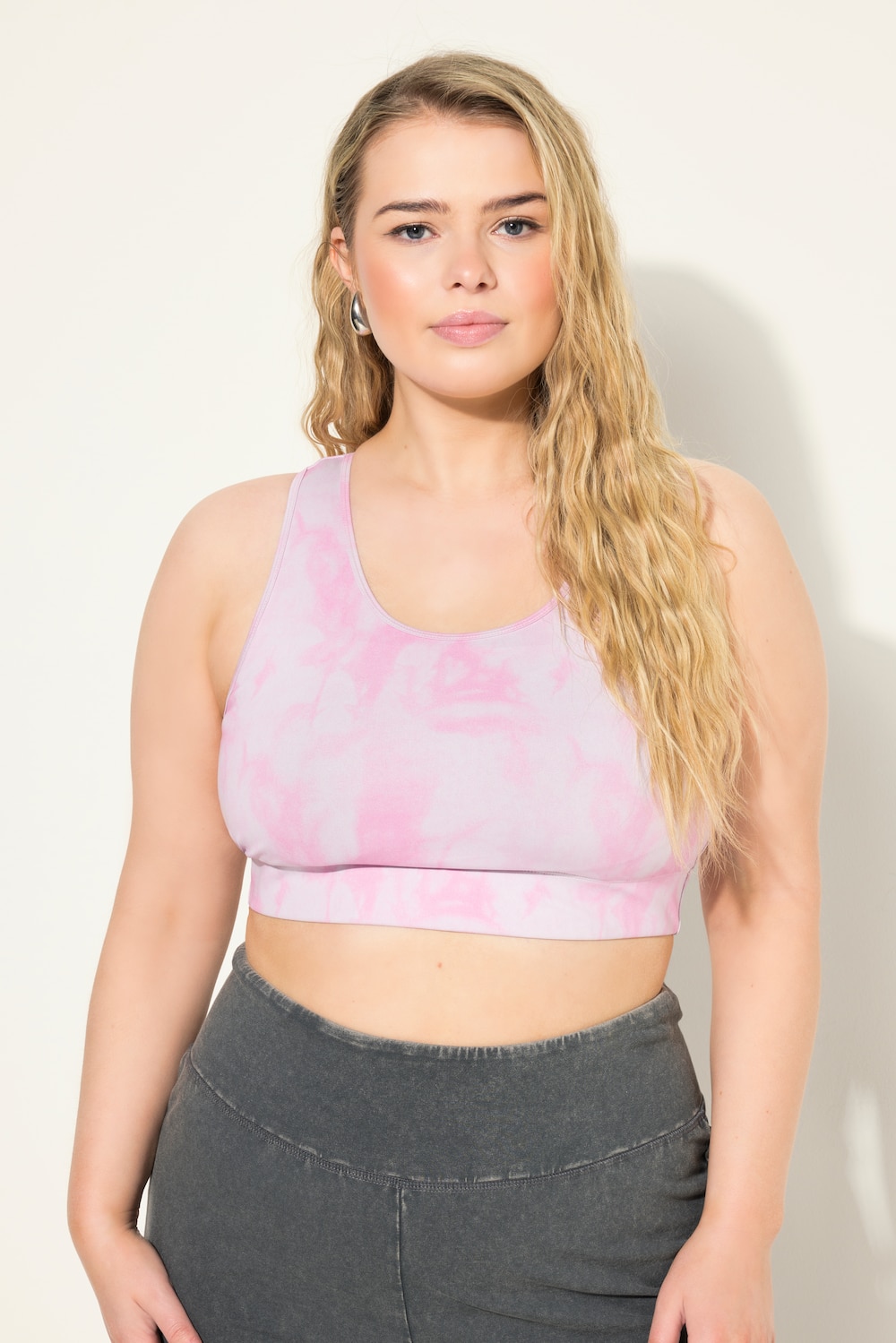 Sport-Bustier, Softcups, Batik-Print, Racerback, Mesh-Futter