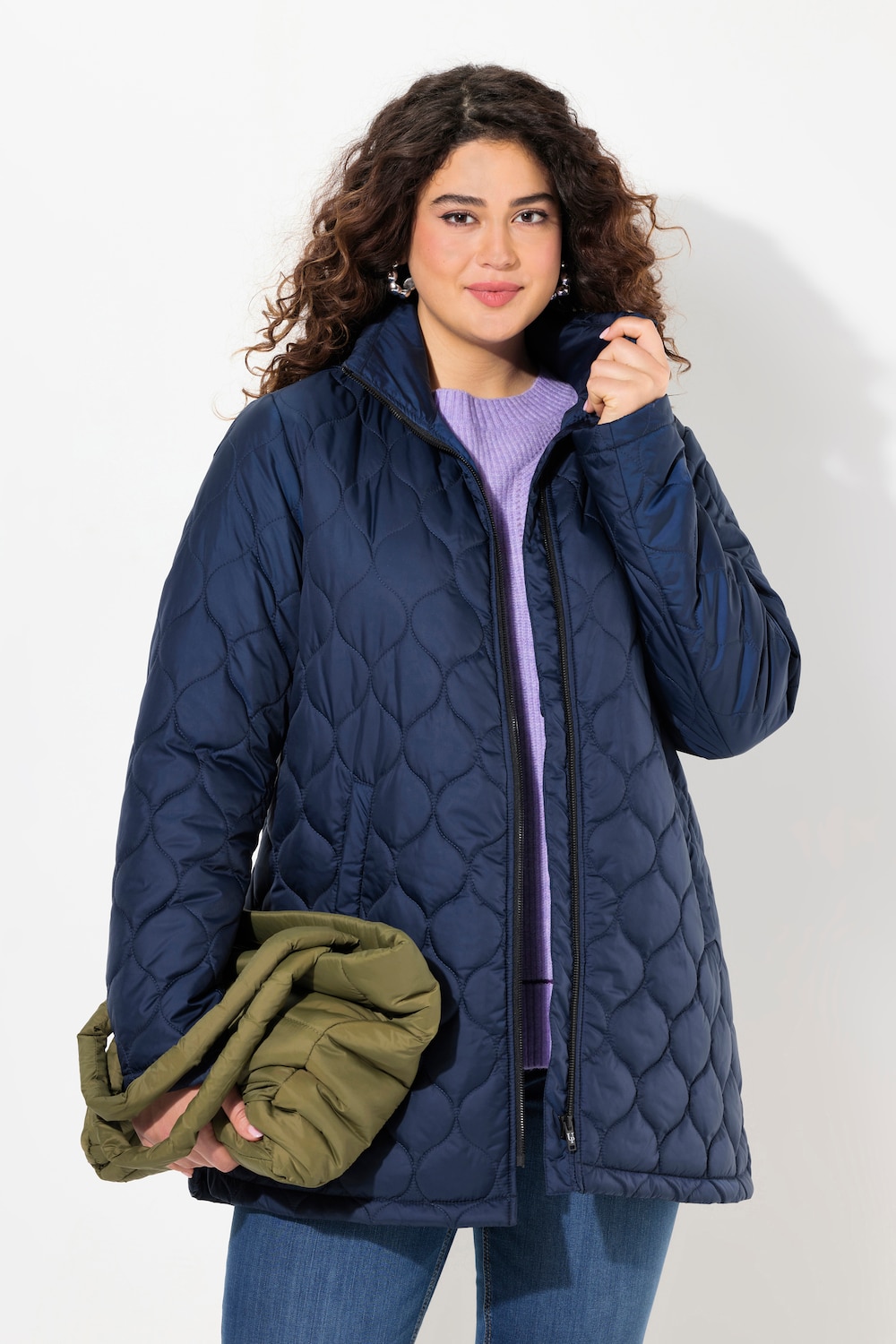 Große Größen HYPRAR Steppjacke, Damen, blau, Größe: 54/56, Polyester, Ulla Popken