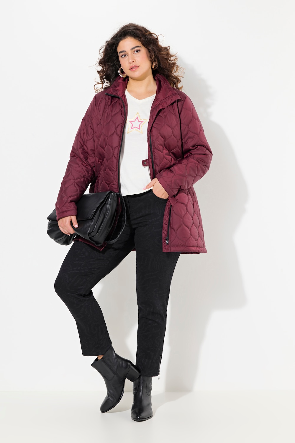 Große Größen HYPRAR Steppjacke, Damen, lila, Größe: 62/64, Polyester, Ulla Popken