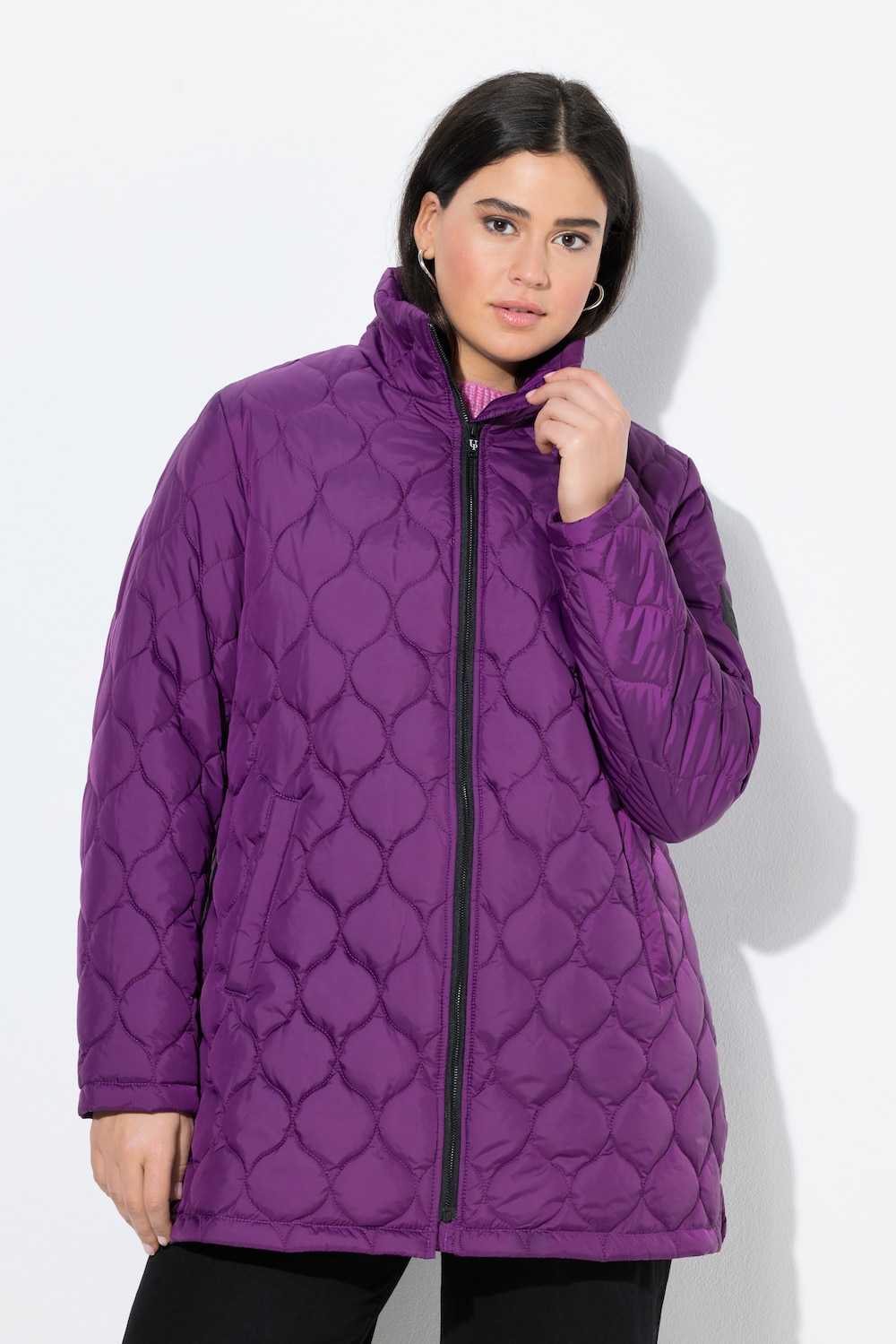 Große Größen HYPRAR Steppjacke, Damen, lila, Größe: 46/48, Polyester, Ulla Popken
