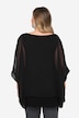 Bluse, A-form, dobbelt lag, dekorative blomster
