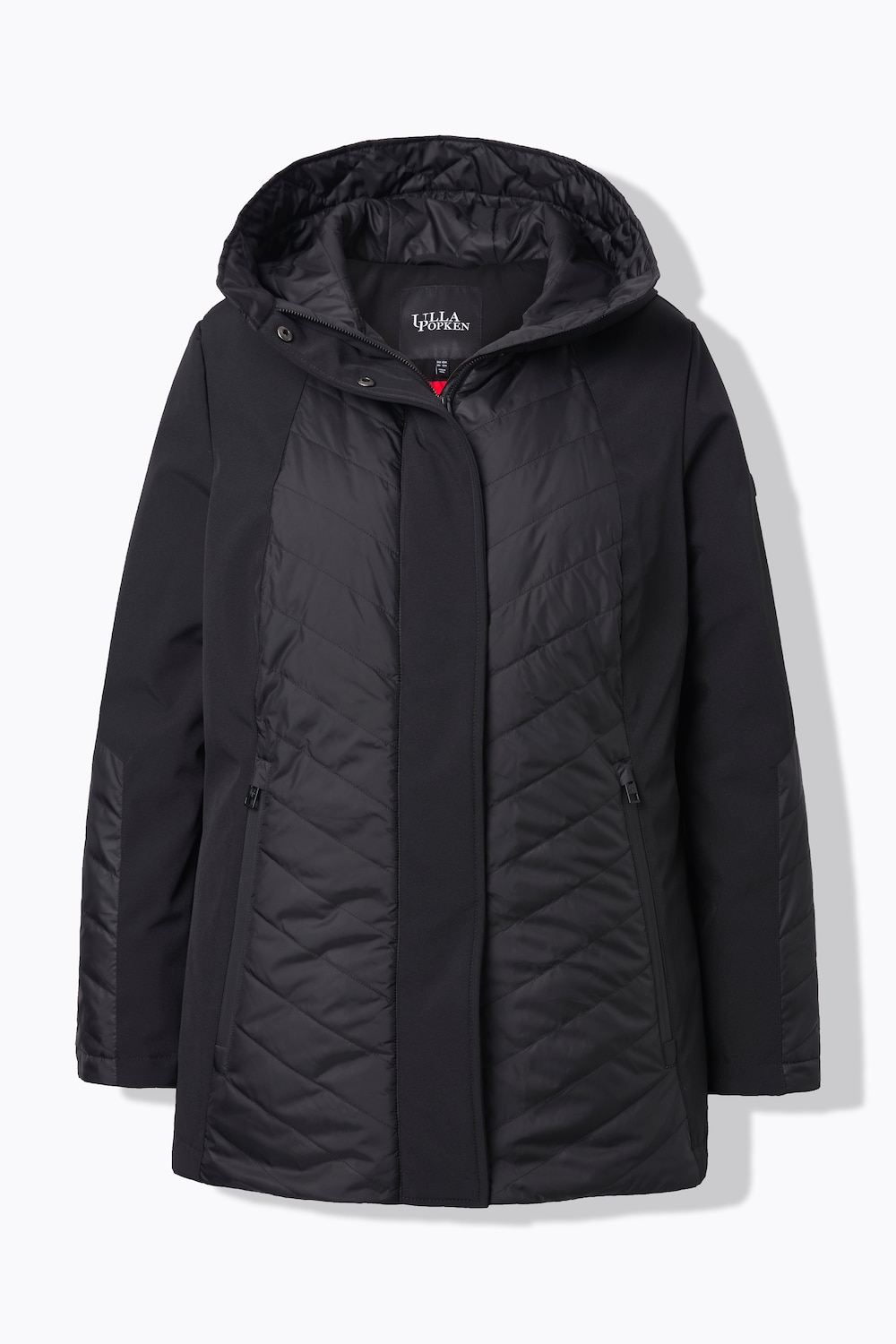 Stora storlekar HYPRAR Quiltad softshell-jacka, Dam, svart, storlek: 46/48, Polyester, Ulla Popken