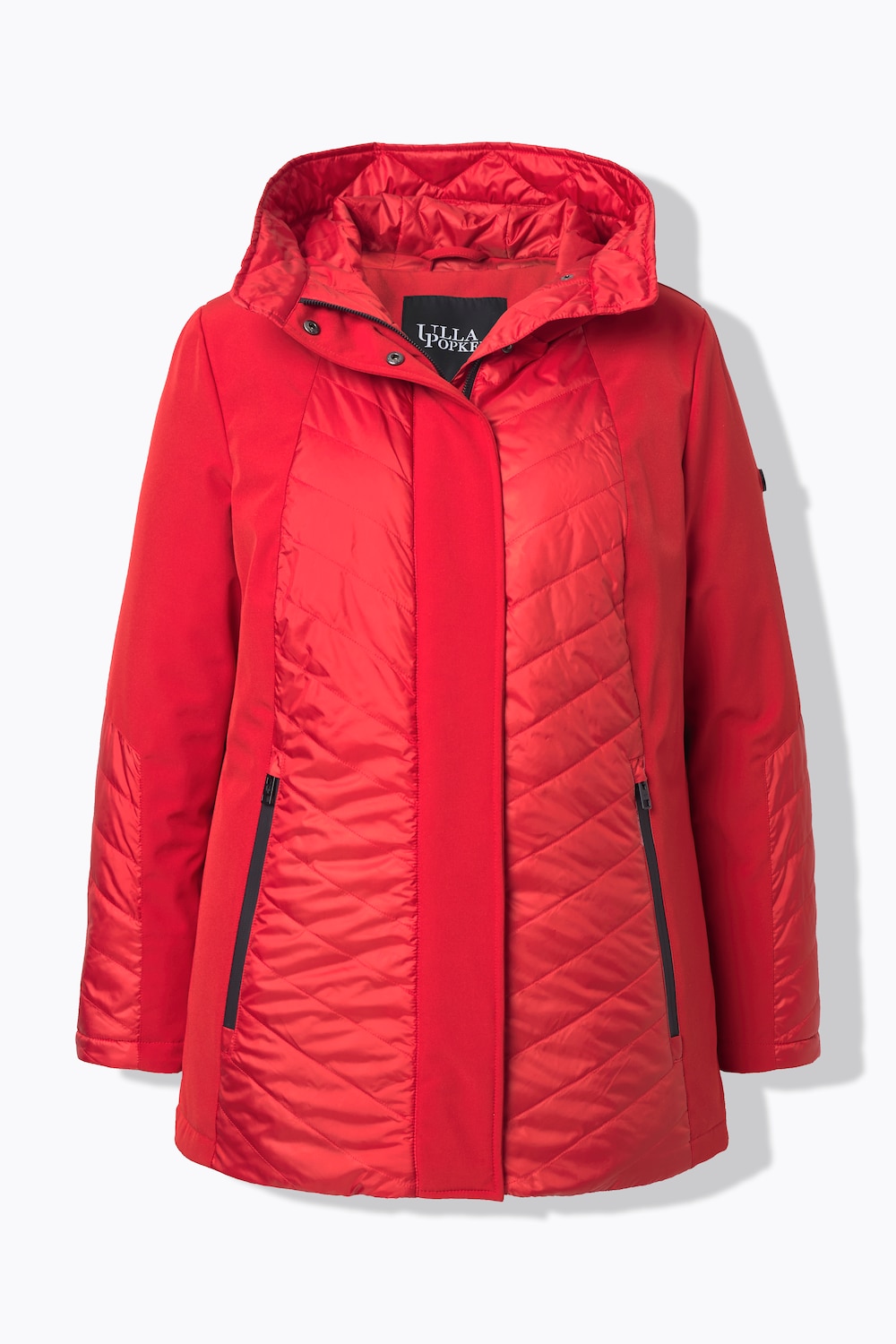 Stora storlekar HYPRAR Quiltad softshell-jacka, Dam, röd, storlek: 58/60, Polyester, Ulla Popken