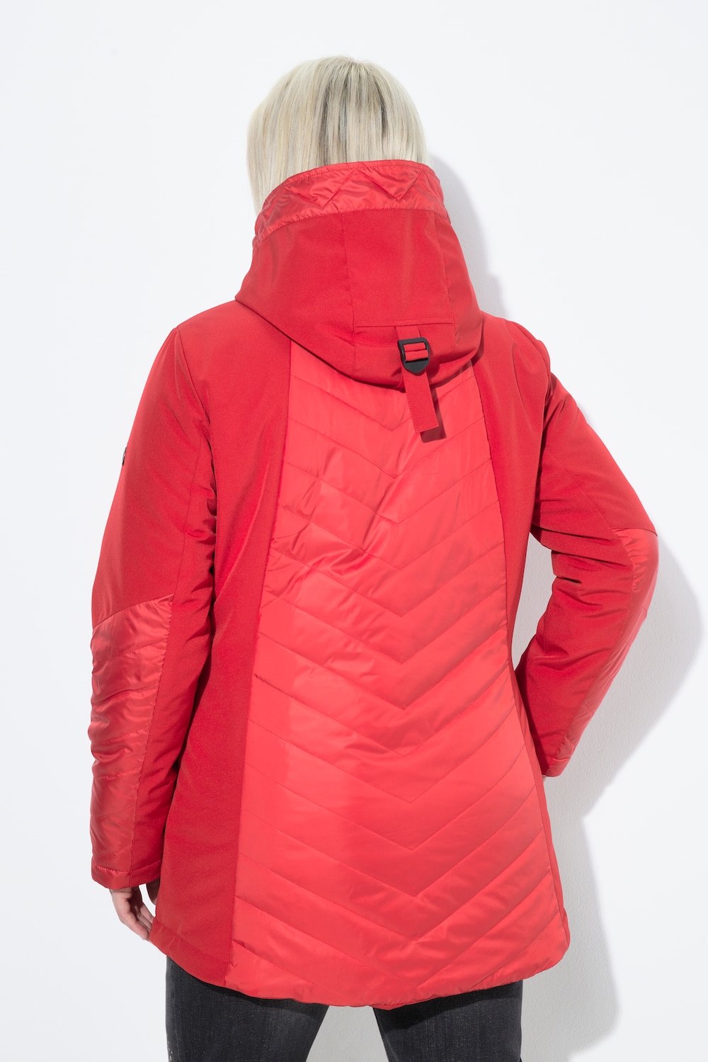 Kapuze Ulla Popken Leichte Steppjacke Ulla Popken Rote Leichte