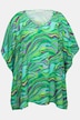 Kaftan, boxy passform, chiffon, tropisk trykk, V-utringning