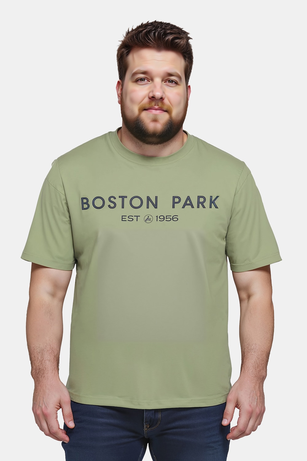 Boston Park T-Shirt, Halbarm, kleiner Stick, bis 84/86