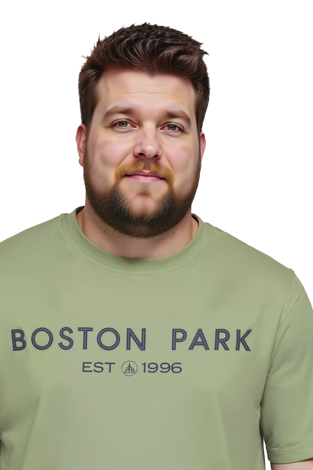 Stora storlekar T-shirt, Her, grön, storlek: 60/62, Bomull, Boston Park