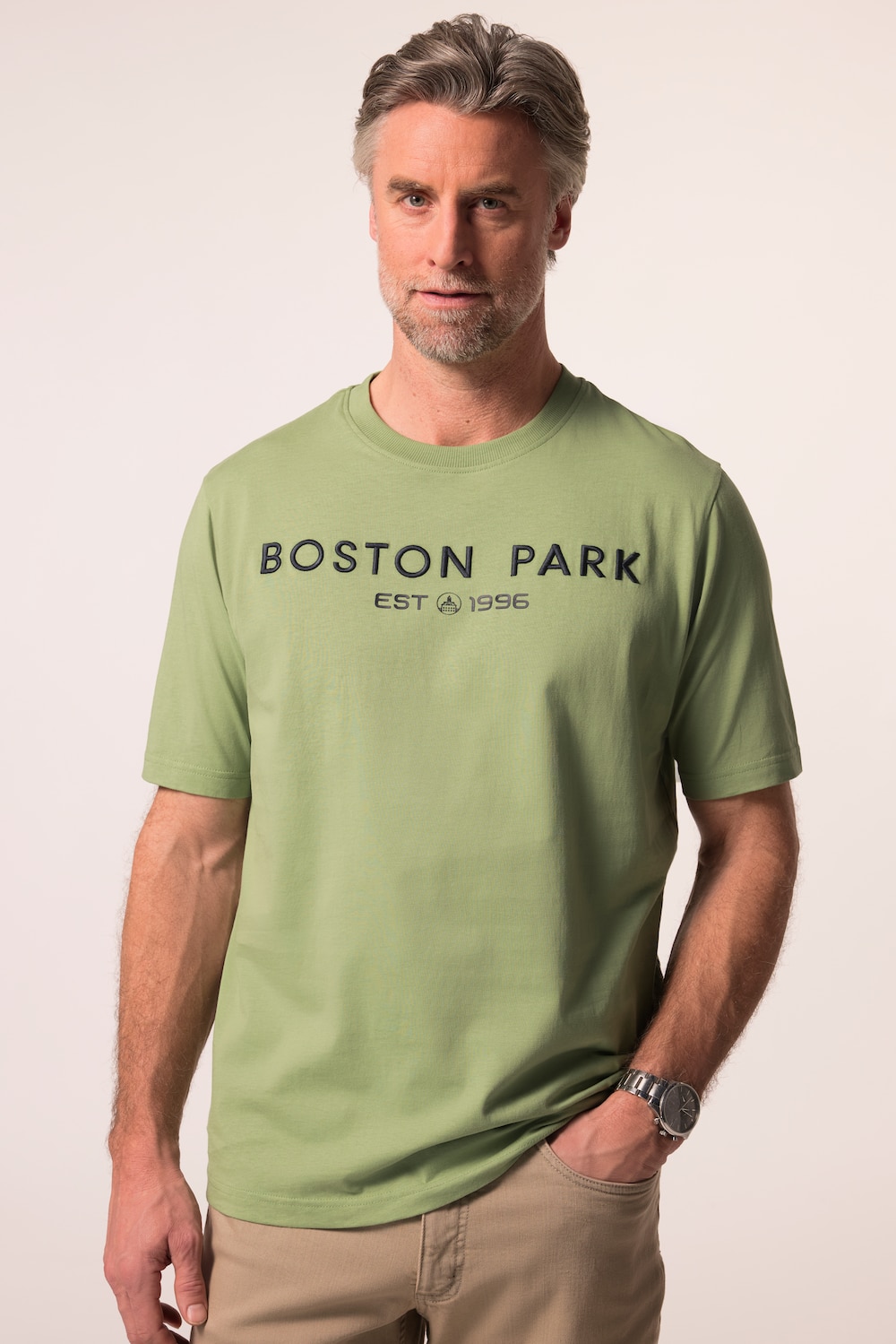 Boston Park T-Shirt, Halbarm, kleiner Stick, bis 84/86