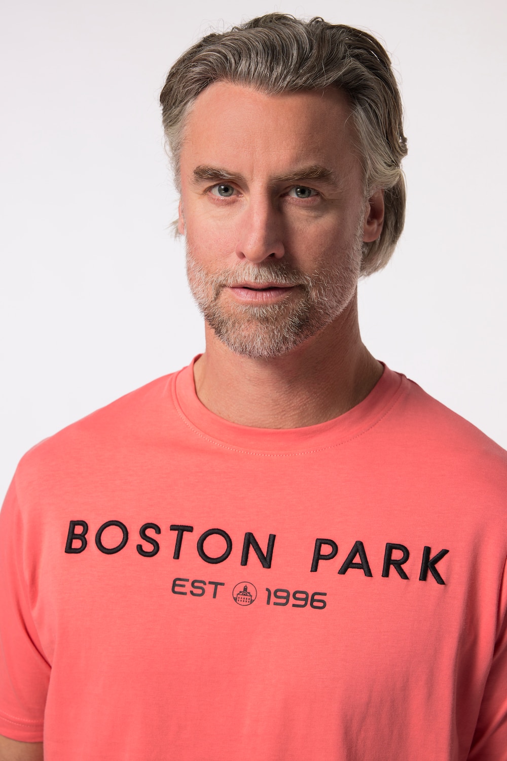 Stora storlekar T-shirt, Her, röd, storlek: 80/82, Bomull, Boston Park