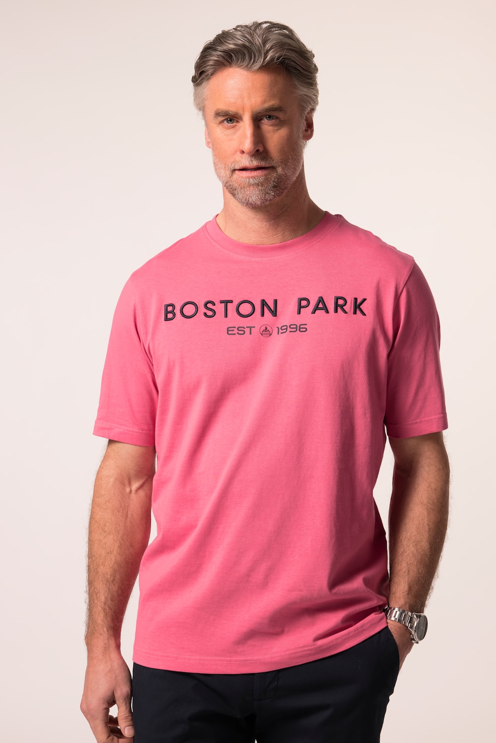 Boston Park T-Shirt, Halbarm, kleiner Stick, bis 84/86
