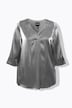 Bluse, A-Linie, Zierfalten, V-Ausschnitt, 3/4-Arm