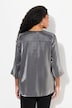Bluse, A-Linie, Zierfalten, V-Ausschnitt, 3/4-Arm