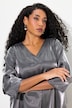 Bluse, A-Linie, Zierfalten, V-Ausschnitt, 3/4-Arm