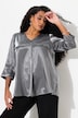Bluse, A-Linie, Zierfalten, V-Ausschnitt, 3/4-Arm