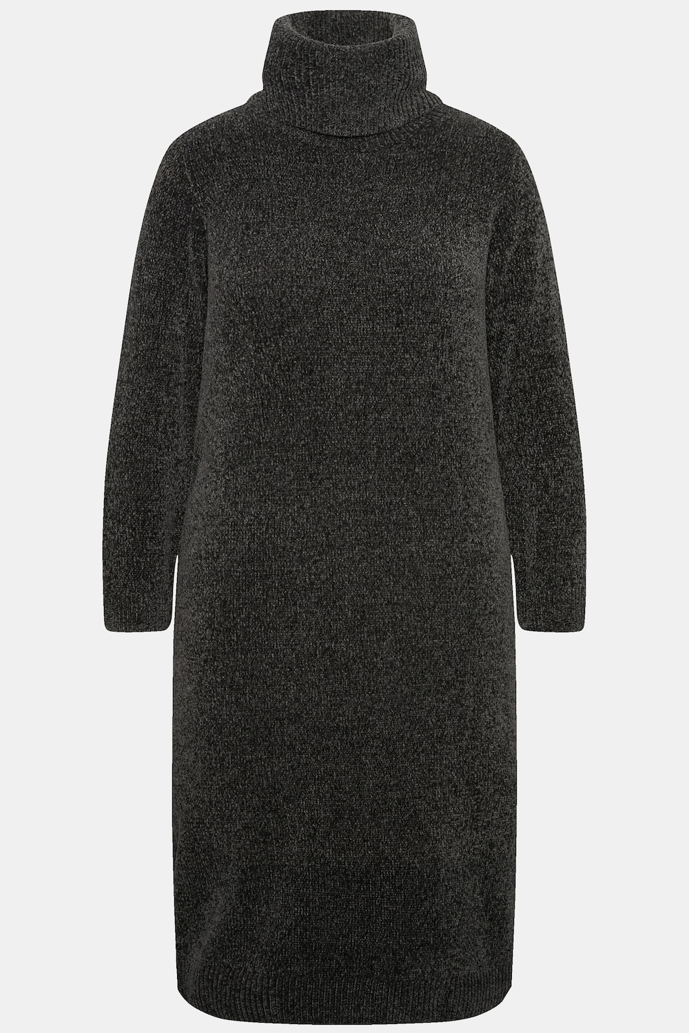 Stora storlekar Chenille-klänning, Dam, grå, storlek: 50/52, Polyester, Ulla Popken