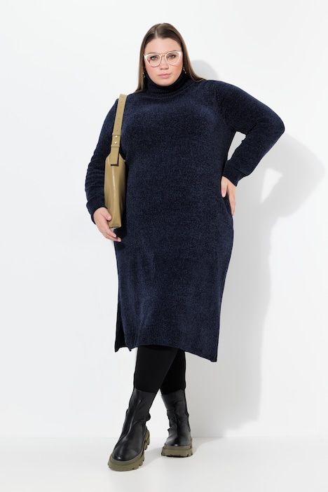 Chenille Long Sleeve Turtleneck Dress