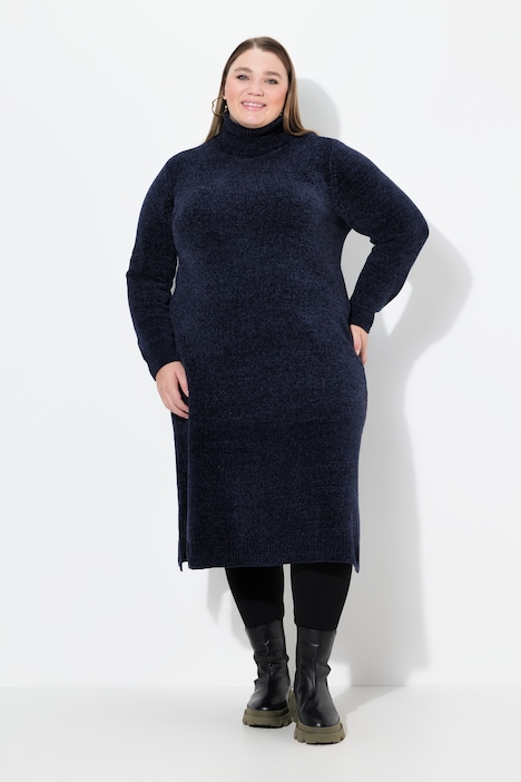 Chenille Long Sleeve Turtleneck Dress