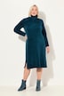 Chenille-Kleid, Strukturstrick, Rollkragen, Langarm