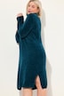 Chenille-Kleid, Strukturstrick, Rollkragen, Langarm