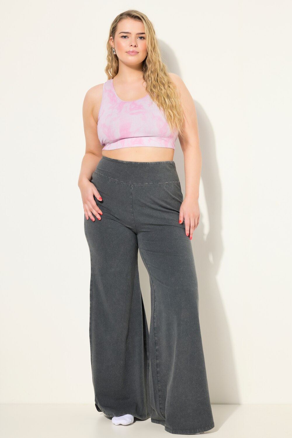Grote Maten Yogabroek, Dames, groen, Maat: 50/52, Katoen, Studio Untold