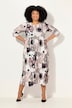 Matte Jersey Geometric Bubble Print Empire Waist Pocket Dress