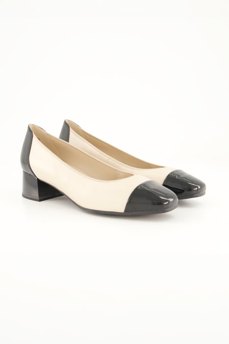 Caprice Leder-Pumps, Lackspitze, Wechselfußbett, Weite H