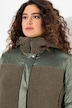 Jacke, Stepp/Teddyfleece, Kapuze, Zipptaschen