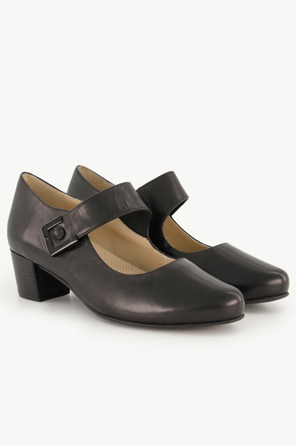 Caprice leren pumps, klittenbandgesp, wijdte H