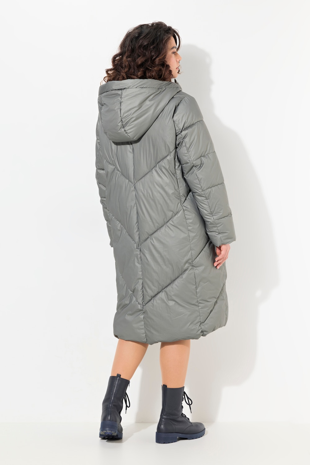 Ulla Popken Mantel Kapuze Grau Ulla Popken Wintermantel HYPRAR