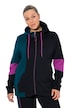 Mikina, barevné bloky, kapuce, klokaní kapsa