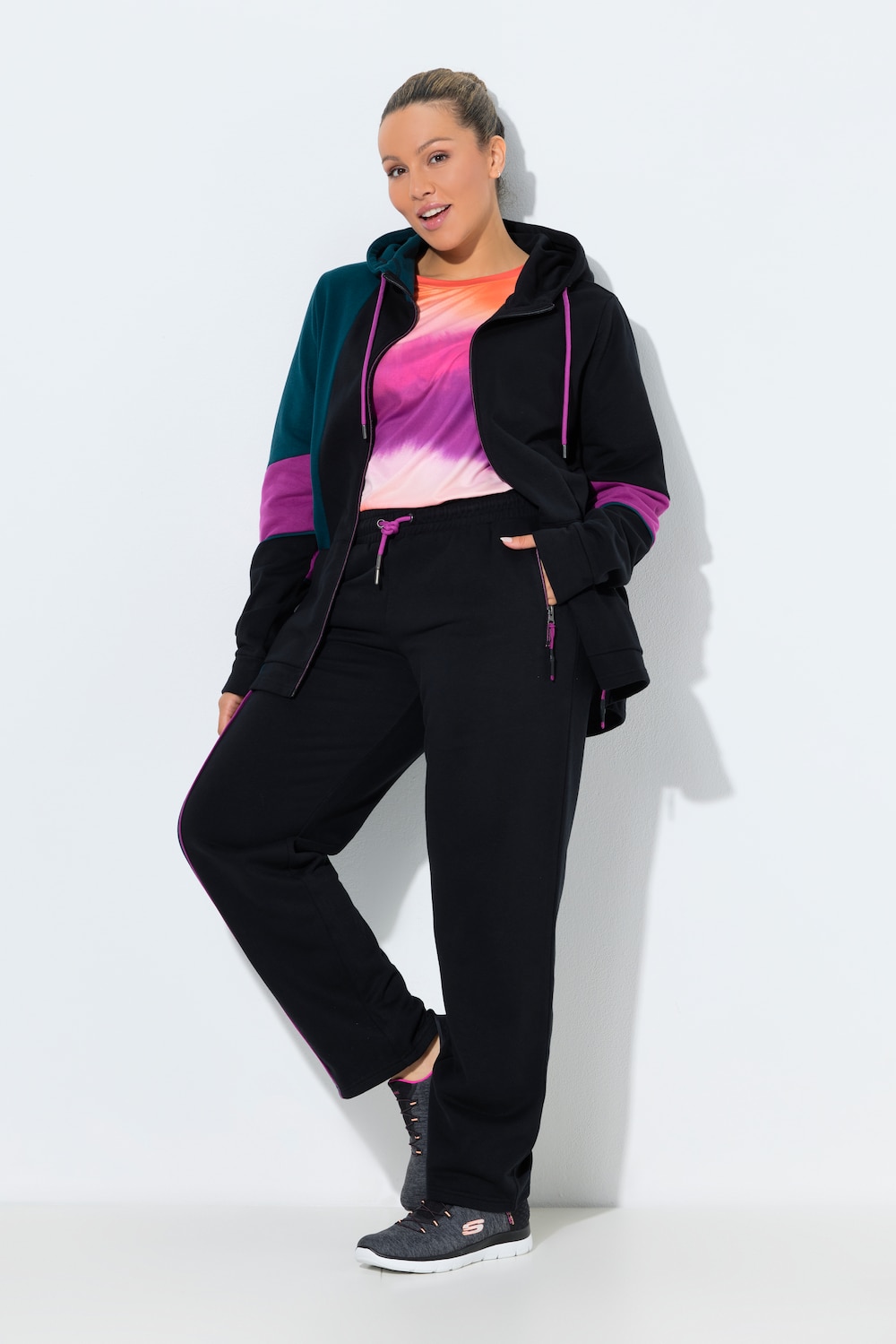 Jogginghose, Colorblocking, Zipptaschen, Elastikbund