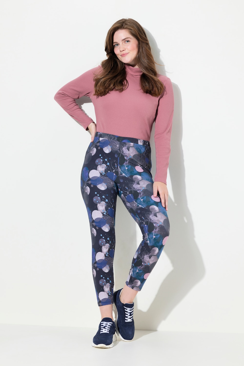 Große Größen Leggings, Damen, blau, Größe: 46/48, Baumwolle, Ulla Popken