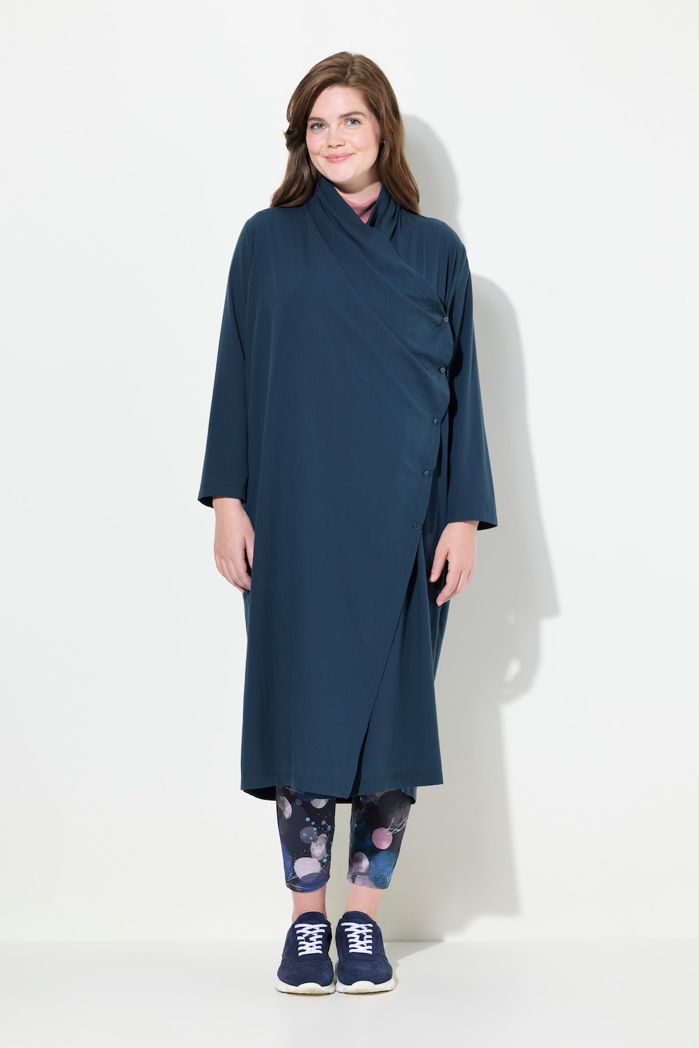 Große Größen Longbluse, Damen, blau, Größe: 46/48, Baumwolle, Ulla Popken