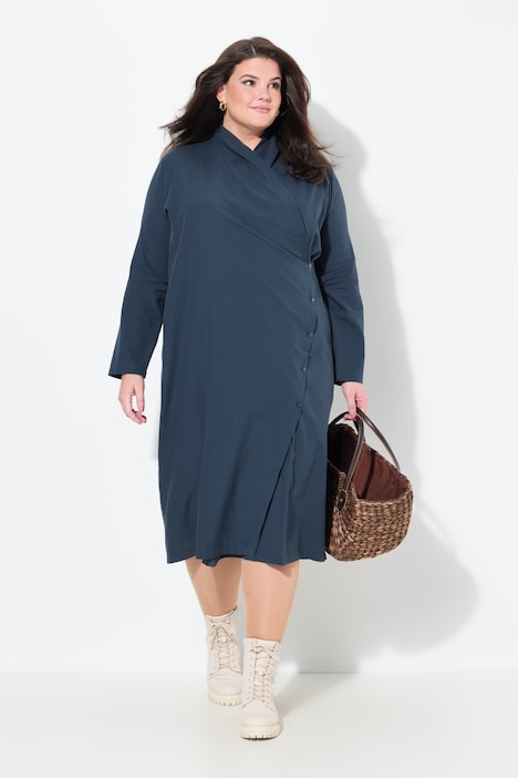 Eco Cotton Long Sleeve Wrap Dress