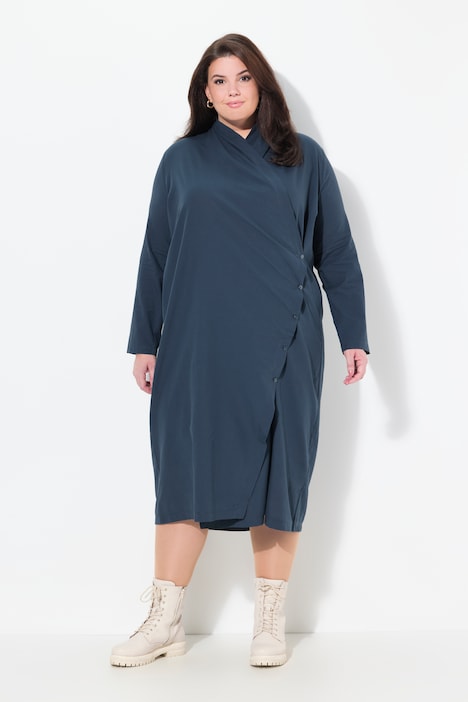 Eco Cotton Long Sleeve Wrap Dress