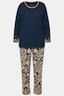 Pyjama, floraler Druck, Rundhals, Langarm