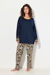 Pyjama, floraler Druck, Rundhals, Langarm