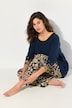 Pyjama, floraler Druck, Rundhals, Langarm