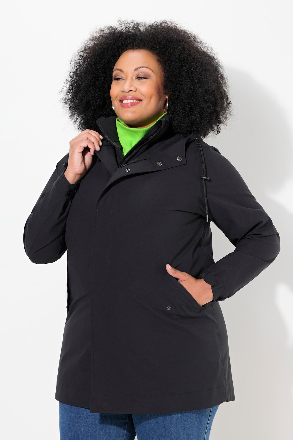 Große Größen HYPRAR 3-in1-Funktionsjacke, Damen, schwarz, Größe: 54/56, Polyester, Ulla Popken