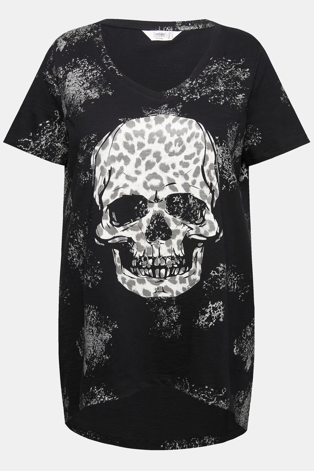 Stora storlekar T-shirt, Dam, svart, storlek: 42, Bomull, Angel of Style