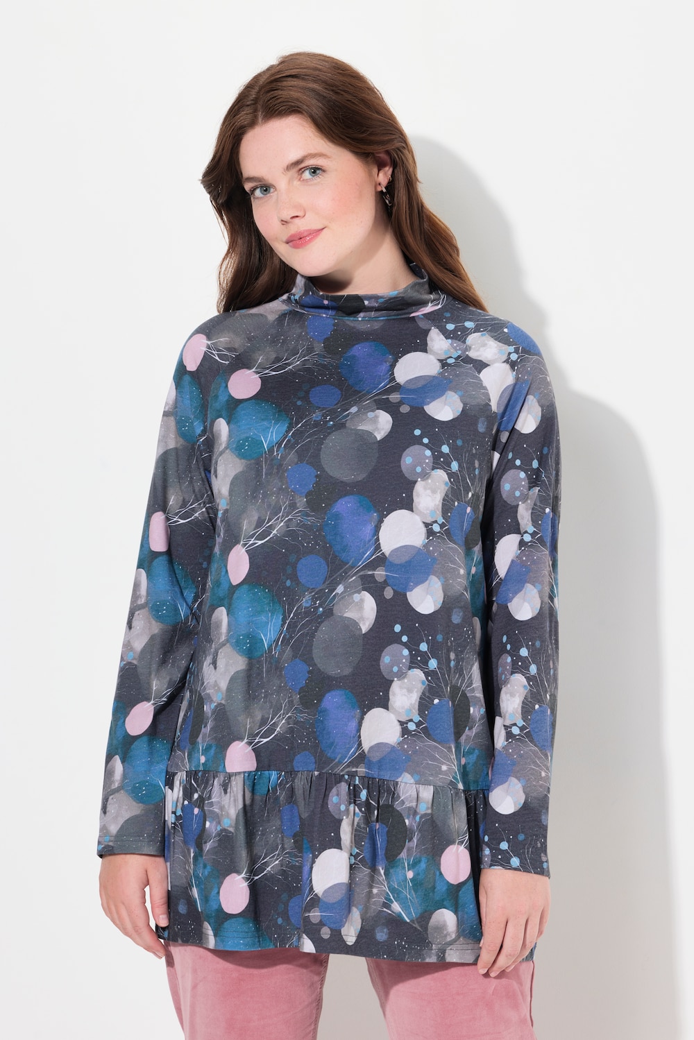Große Größen Longshirt, Damen, blau, Größe: 42/44, Baumwolle, Ulla Popken