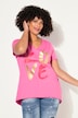 Half-Sleeve V-Neck LOVE Inscription T-Shirt