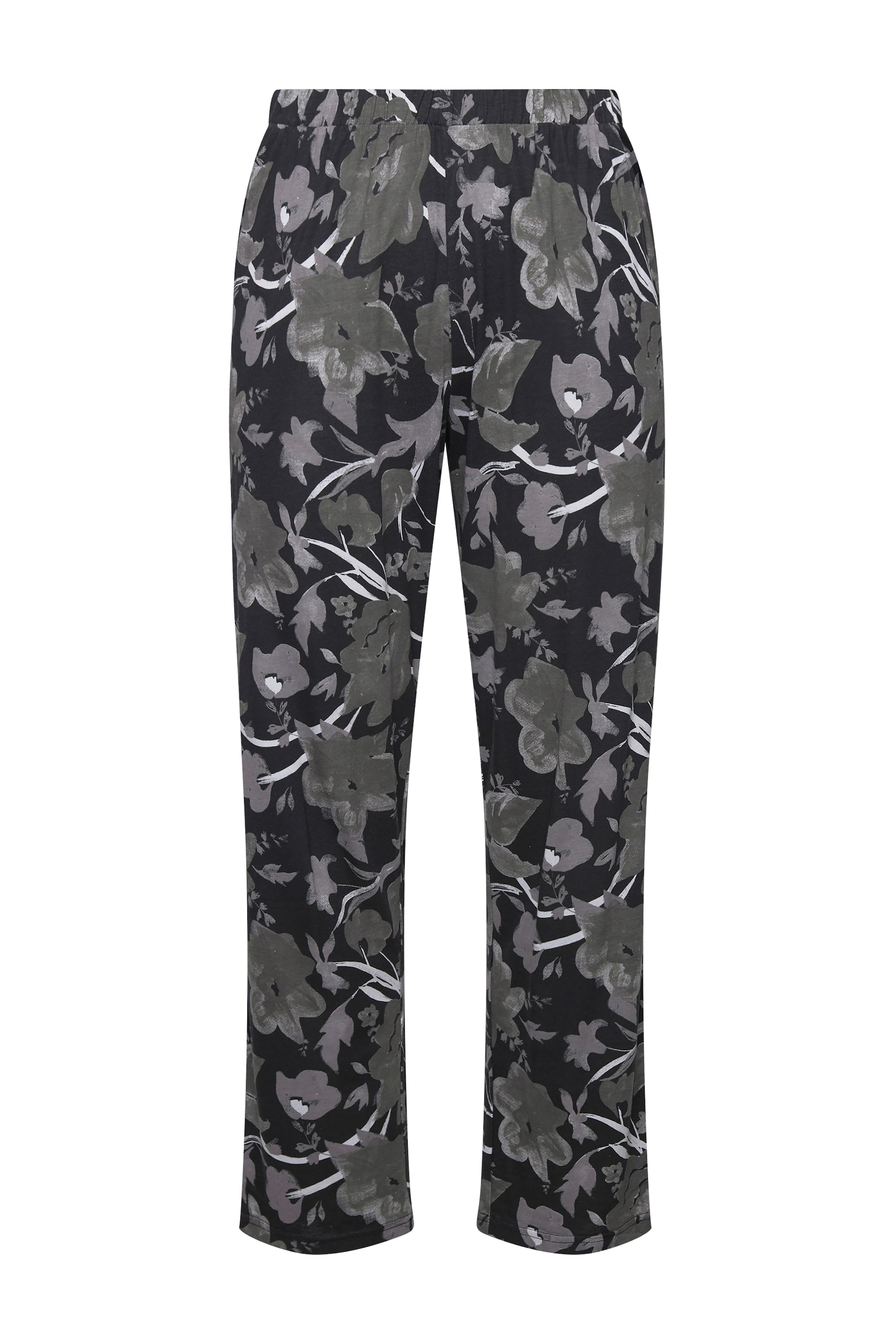 Ulla Popken Damen große Größen Pyjama Spitze V Ausschnitt Langarm
