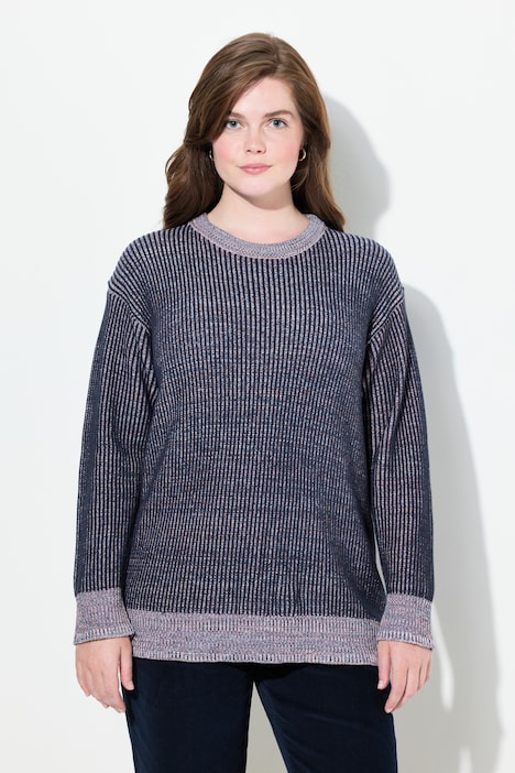 Eco Cotton Mixed Rib Knit Sweater