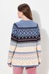 Sweter, Fair Isle, okrągły dekolt, długi rękaw, bawełna organiczna