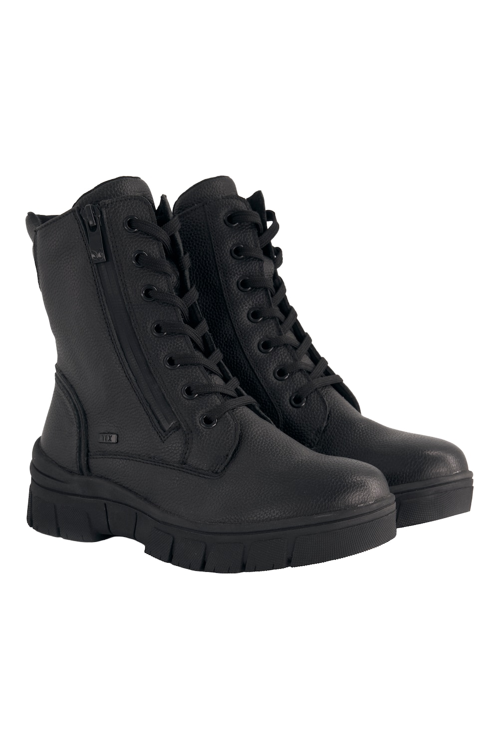 Stora storlekar Caprice Funktions-ankelboots i skinn, Dam, svart, storlek: 41, Läder/Annat, Ulla Popken