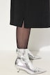Sweatkleid, Metallic-Effekt, Stehkragen, Langarm