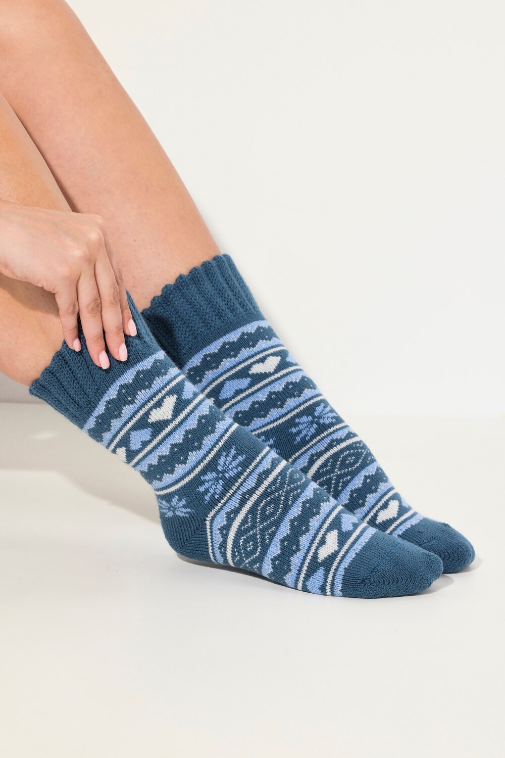 Grote Maten Knuffelsokken, Dames, turquoise, Maat: 39-42, Synthetische vezels/Polyester, Ulla Popken