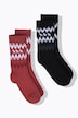 Socken, 2er-Pack, Norwegermuster, Biobaumwolle