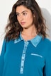Camisón, cuello, detalles de satén, manga larga